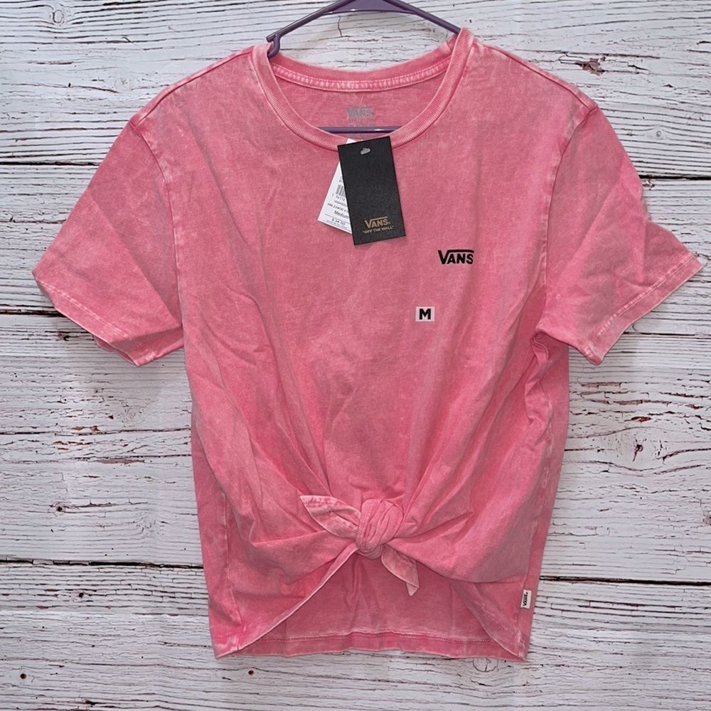Vans Junior Varsity Wash Girls T-Shirt In Pink Lemonade